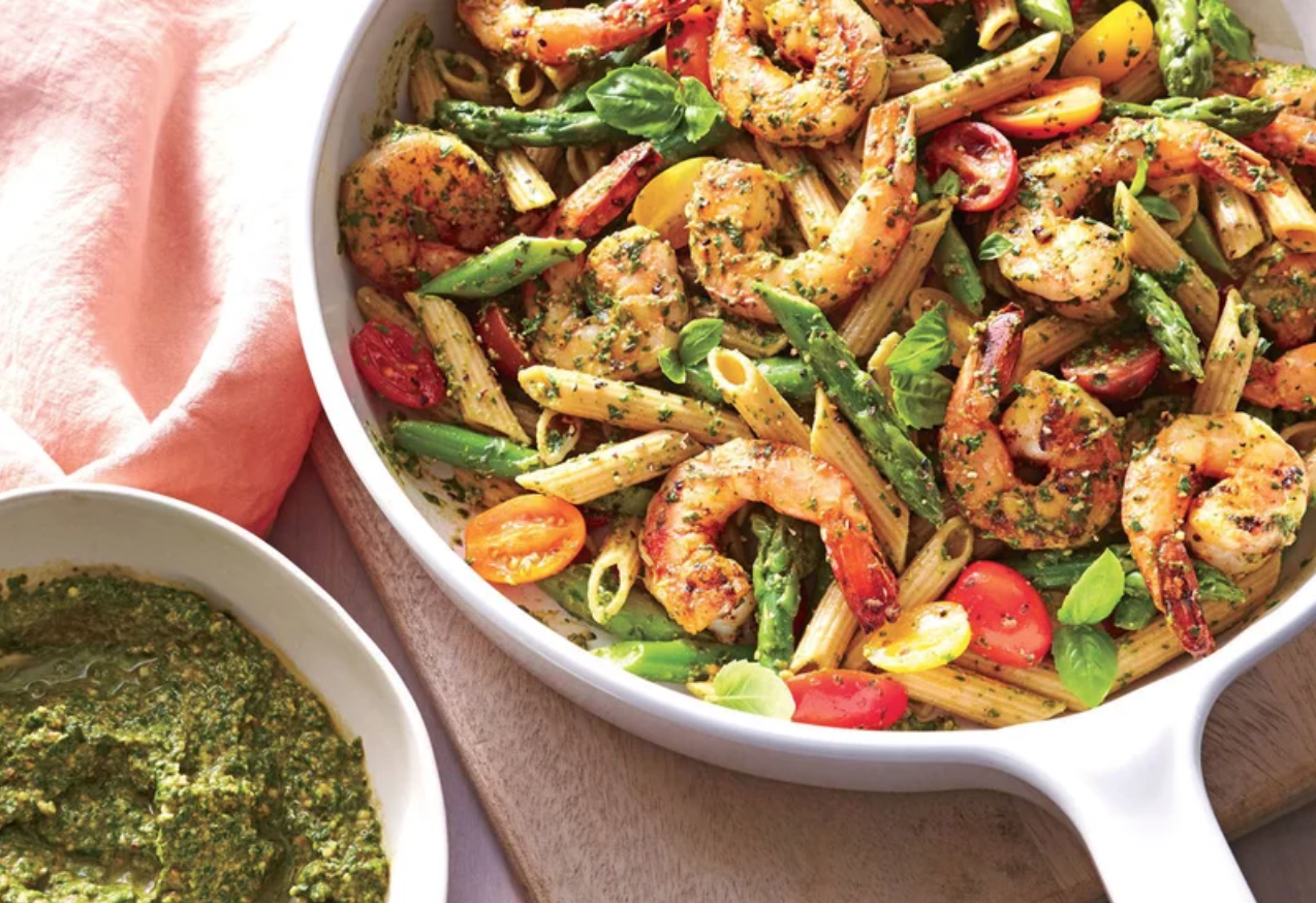 Shrimp with pesto